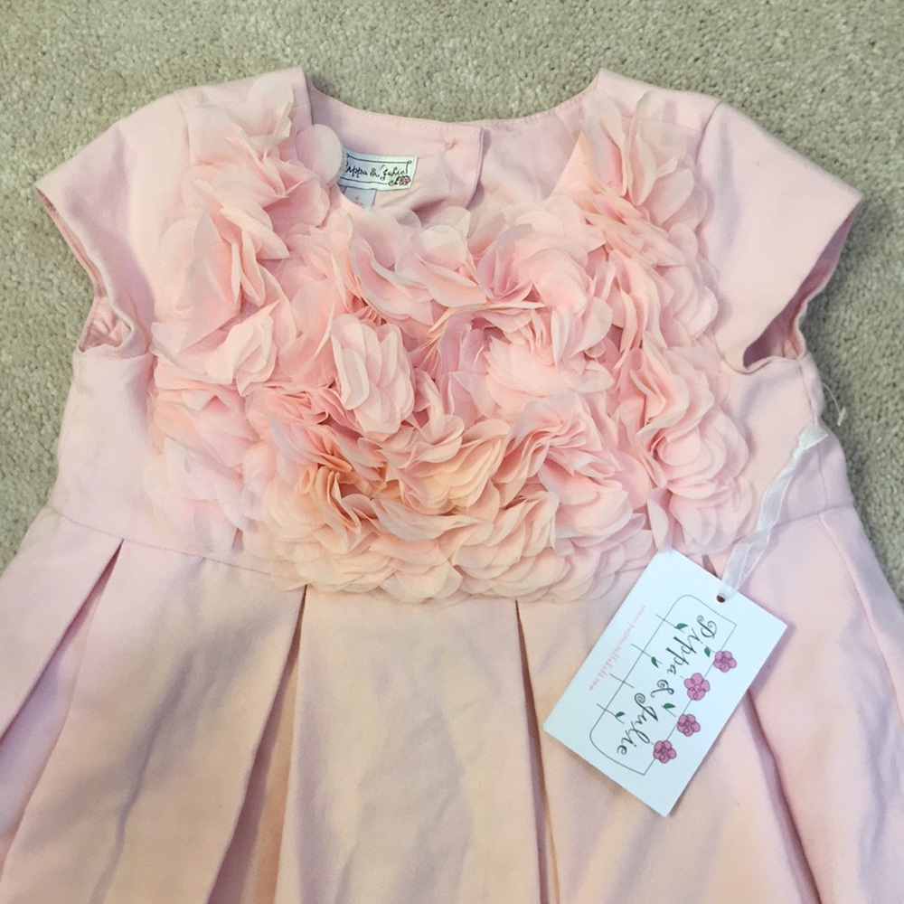 NWT Pippa & Julie Girls 6 Baby Pink Dress